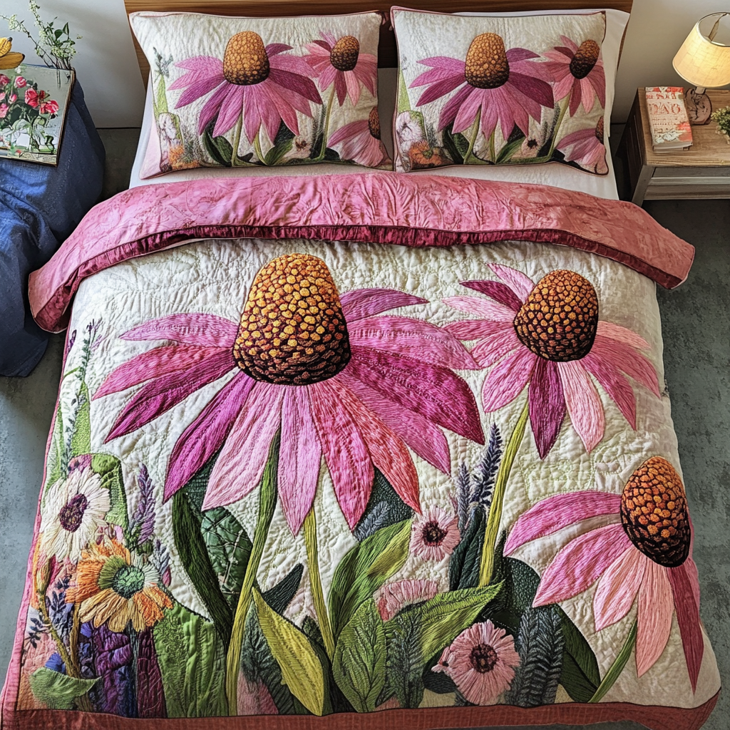 Spring Charm 3-Piece Quilted Bedding Set NCU0VH4683