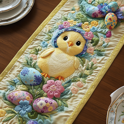 Spring Chick Parade Quilted Table Runner NCU0VH2851