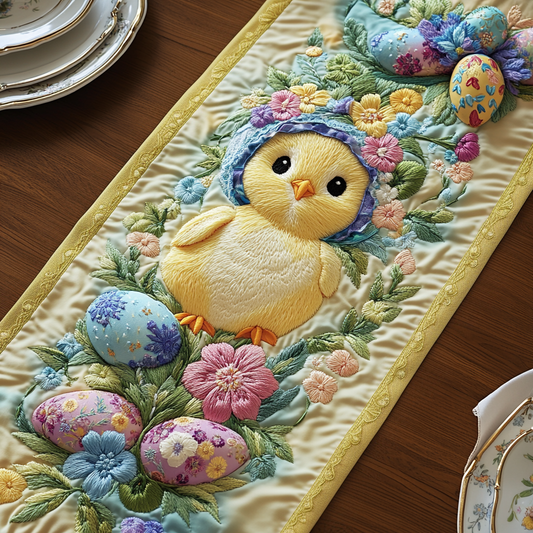Spring Chick Parade Quilted Table Runner NCU0VH2851