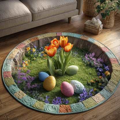 Spring Circle Quilted Round Mat NCU0DV9397