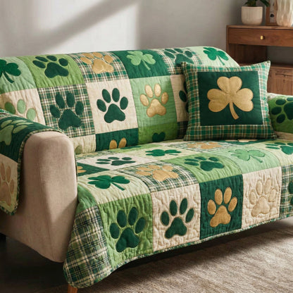 Spring Clover Quilted Sofa Cover NCU0NT12218