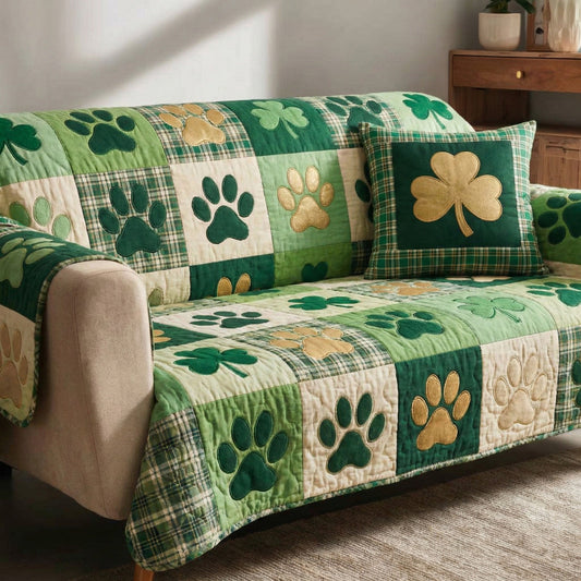 Spring Clover Quilted Sofa Cover NCU0NT12218
