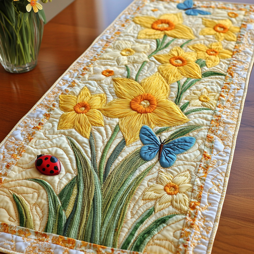 Spring Delight Quilted Table Runner NCU0VL1657