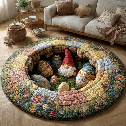 Spring Egg Fields Quilted Round Mat NCU0TD2308