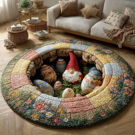 Spring Egg Fields Quilted Round Mat NCU0TD2308