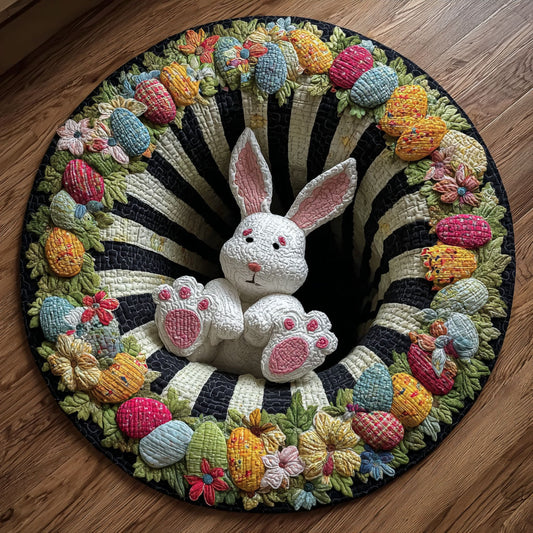 Spring Egg Meadow Quilted Round Mat NCU0PT11502