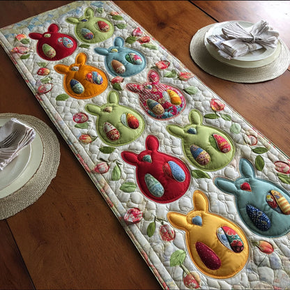 Spring Eggs Quilted Table Runner NCU0TD2321
