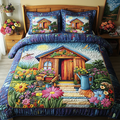 Spring Escape 3-Piece Quilted Bedding Set NCU0VL2168