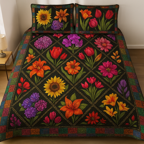 Spring Essence 3-Piece Quilted Bedding Set NCU0DK6068