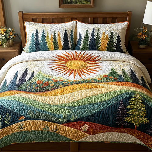 Spring Forest Retreat 3-Piece Quilted Bedding Set NCU0DV9547