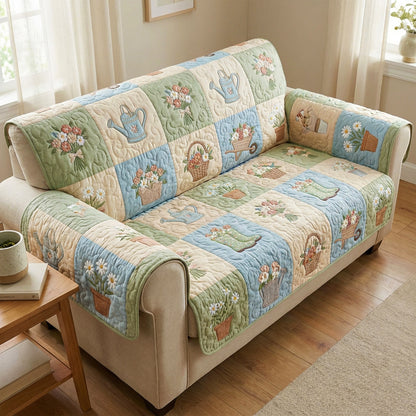 Spring Garden Quilted Sofa Cover NCU0TV1788