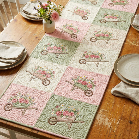 Spring Garden Quilted Table Runner NCU0TV1780