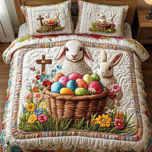 Spring Harmony 3-Piece Quilted Bedding Set NCU0NT2899