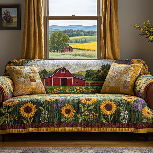 Spring Homestead Quilted Sofa Cover NCU0DV9301