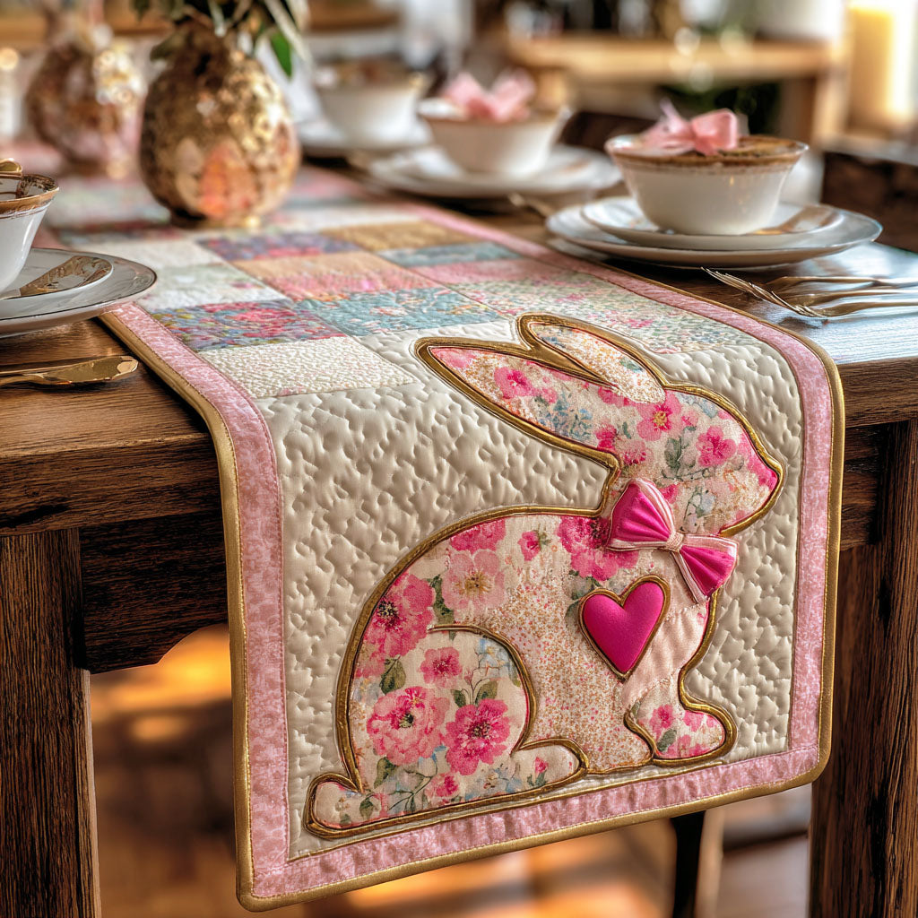 Spring Hop Quilted Table Runner NCU0TD2284