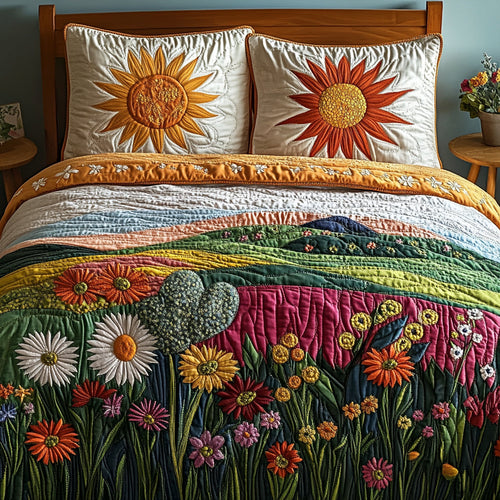Spring Meadow 3-Piece Quilted Bedding Set NCU0DV9015