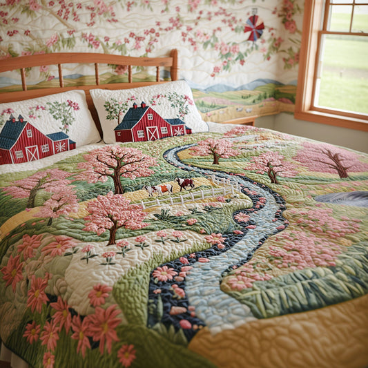 Spring Meadow 3-Piece Quilted Bedding Set NCU0PT6571