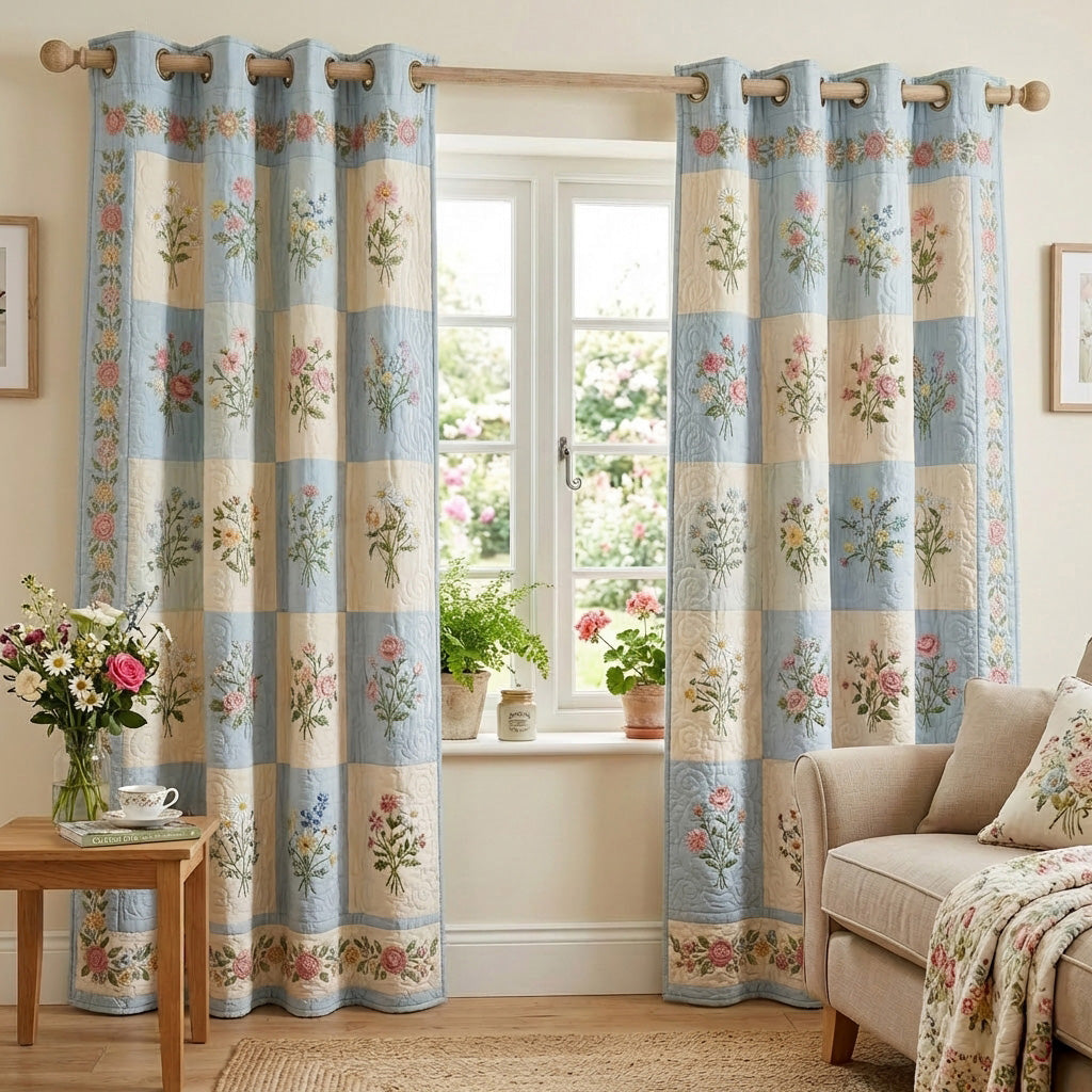 Spring Meadow Quilted Curtains NCU0TV1749 – Vantique
