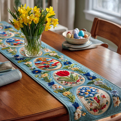 Spring Medallions Quilted Table Runner NCU0VL3202