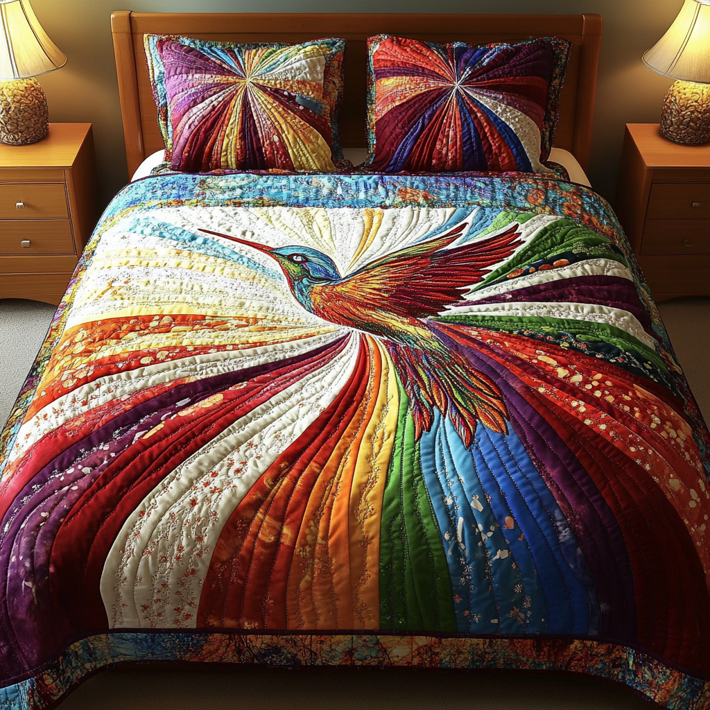 Spring Melody 3-Piece Quilted Bedding Set NCU0VH2216