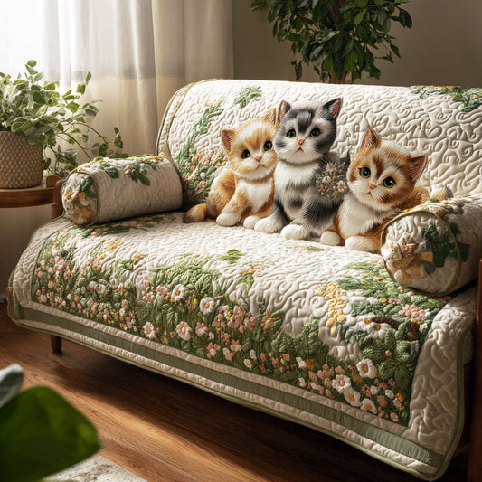 Spring Paws Quilted Sofa Cover NCU0TV807