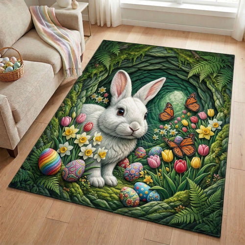 Spring Rabbit Area Rug NCU0NT12447