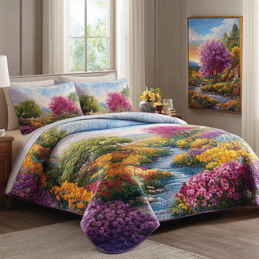 Spring River 3-Piece Quilted Bedding Set NCU0VL3151