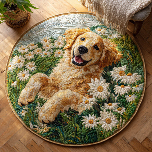 Spring Smile Quilted Round Mat NCU0TV457