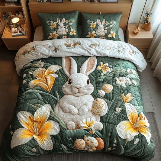 Spring Snuggles 3-Piece Quilted Bedding Set NCU0VH3539
