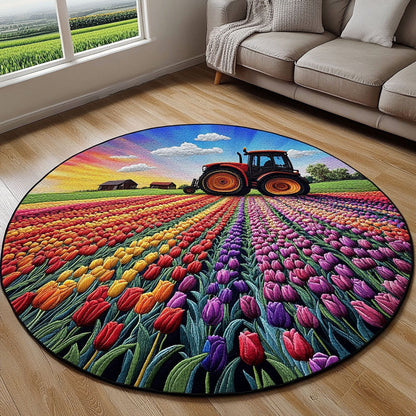 Spring Symphony Quilted Round Mat NCU0NT6819