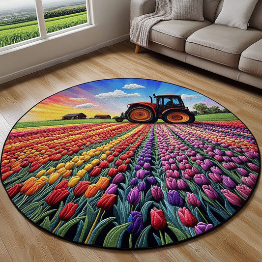 Spring Symphony Quilted Round Mat NCU0NT6819