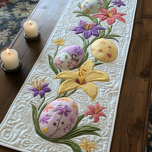 Spring Whimsy Quilted Table Runner NCU0VH3598