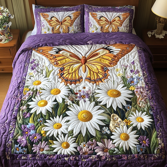 Spring Wings 3-Piece Quilted Bedding Set NCU0VH5079