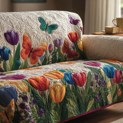 Spring Wingscape Quilted Sofa Cover NCU0NT12309