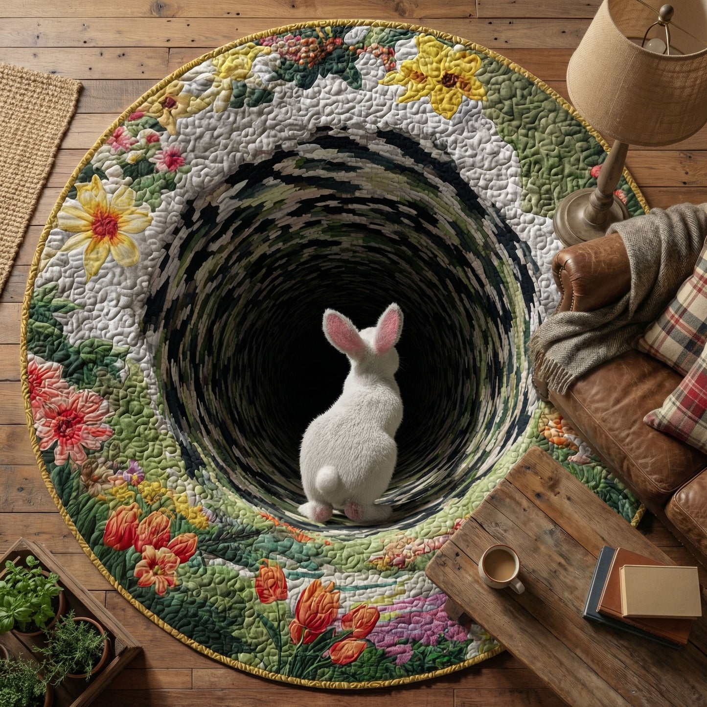 Spring Wonderland Portal Quilted Round Mat NCU0PT11503