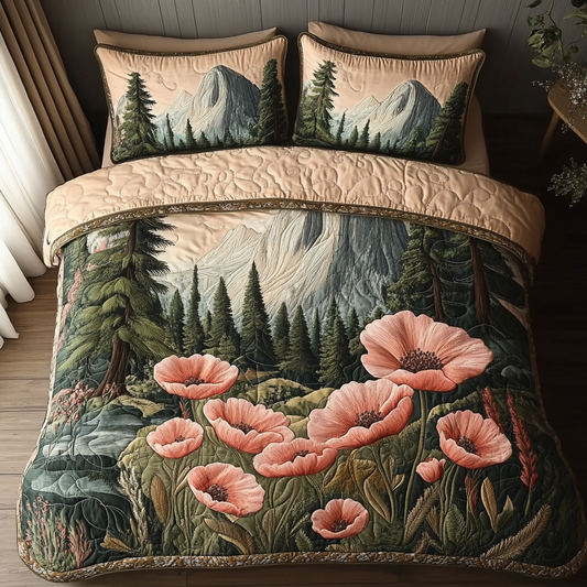 Spring in Yosemite 3-Piece Quilted Bedding Set NCU0DV5297