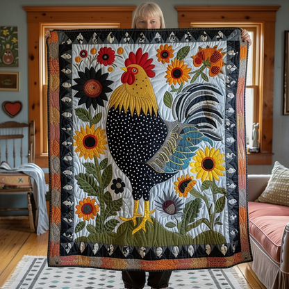 Springtime Chicken Quilted Blanket NCU0TL260