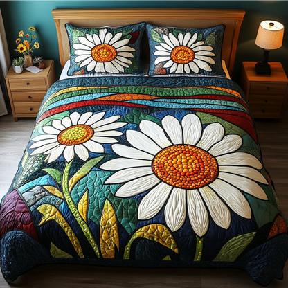 Springtime Blooms 3-Piece Quilted Bedding Set NCU0DK6046