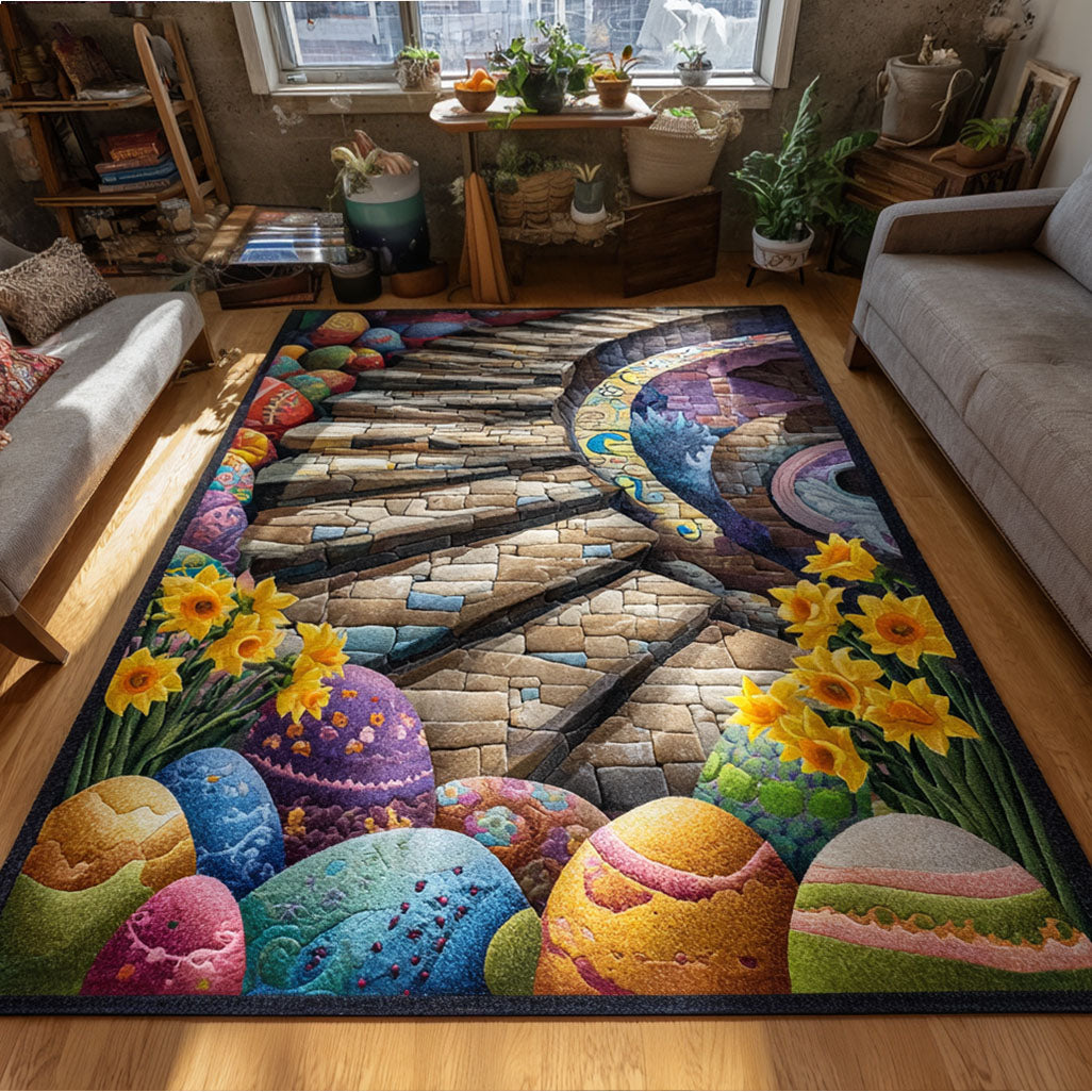 Springtime Egg Trail Area Rug NCU0PT11363