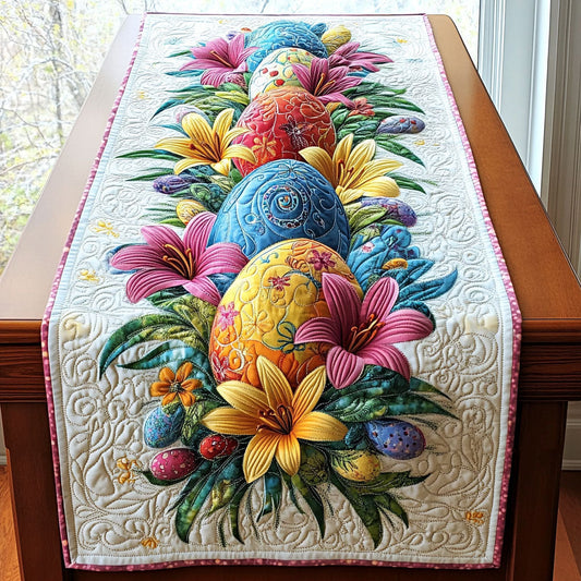 Springtime Eggstravaganza Quilted Table Runner NCU0PT4313