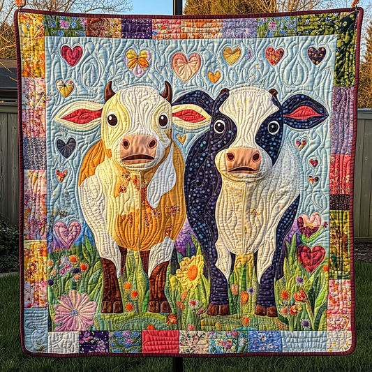 Springtime Moo Quilted Blanket NCU0VH1435