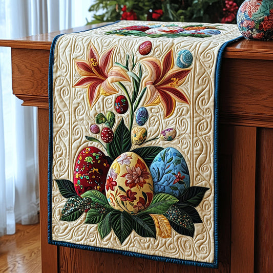 Springtime Whimsy Quilted Table Runner NCU0PT4863