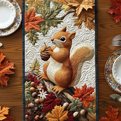 Squirrels Autumn Playground Quilted Table Runner NCU0PT8127