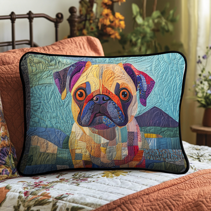 Squishy Pug Love Quilted Bedding Pillow Case NCU0DK2785