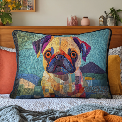 Squishy Pug Love Quilted Bedding Pillow Case NCU0DK2785