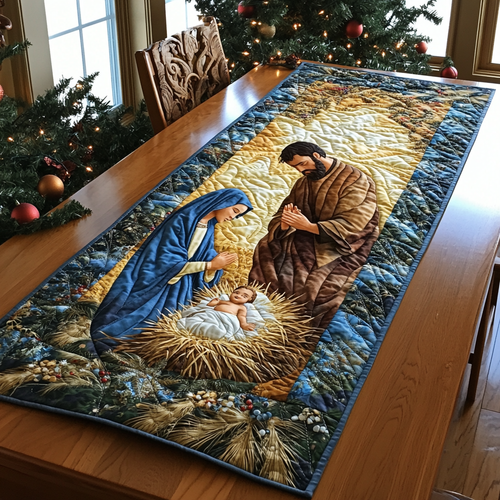 Stable Beneath Stars Quilted Table Runner NCU0DK1343