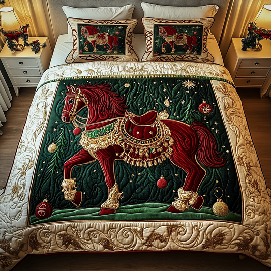 Stable Magic 3-Piece Quilted Bedding Set NCU0VH1146