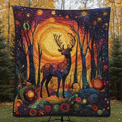Stag Elegance Quilted Blanket NCU0DK2710