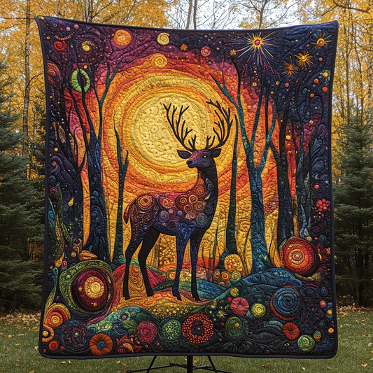 Stag Elegance Quilted Blanket NCU0DK2710