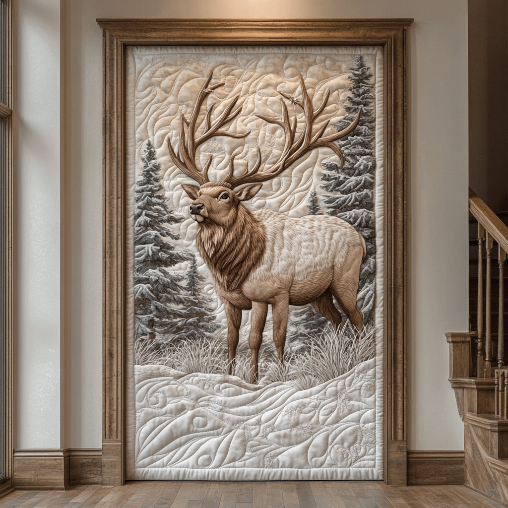 Stag Whisper Quilted Door Cover NCU0DV8864